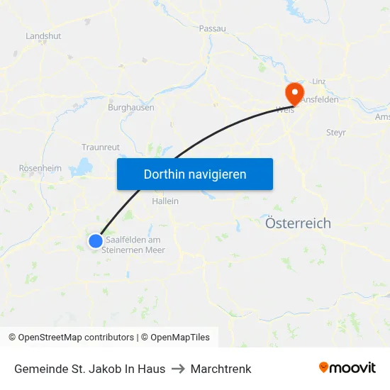 Gemeinde St. Jakob In Haus to Marchtrenk map