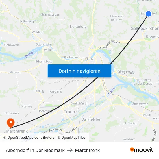 Alberndorf In Der Riedmark to Marchtrenk map