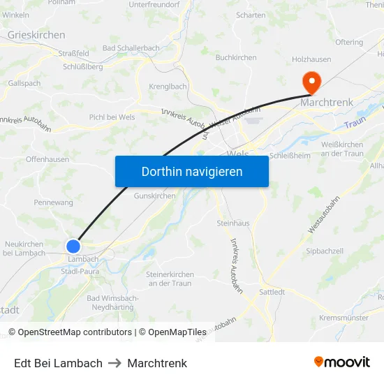 Edt Bei Lambach to Marchtrenk map