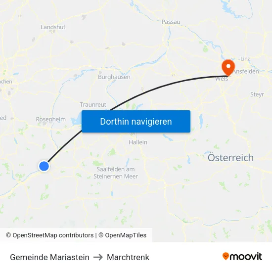 Gemeinde Mariastein to Marchtrenk map
