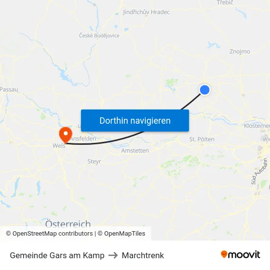Gemeinde Gars am Kamp to Marchtrenk map
