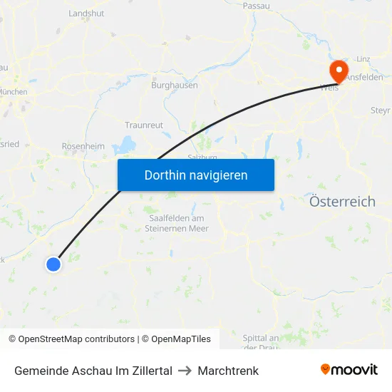 Gemeinde Aschau Im Zillertal to Marchtrenk map