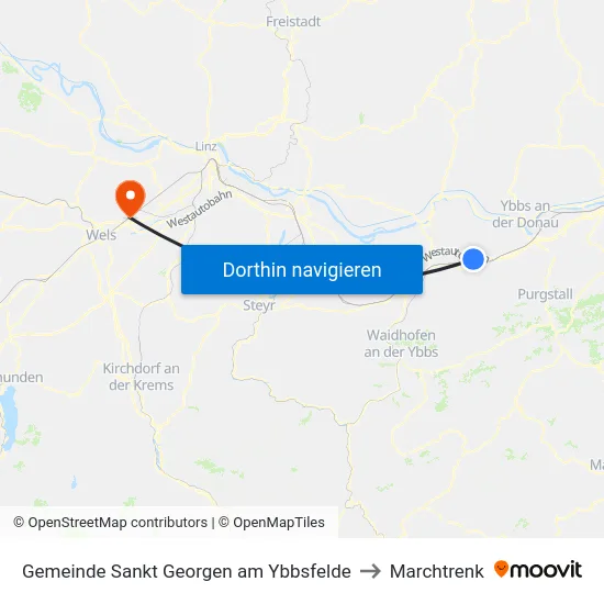 Gemeinde Sankt Georgen am Ybbsfelde to Marchtrenk map