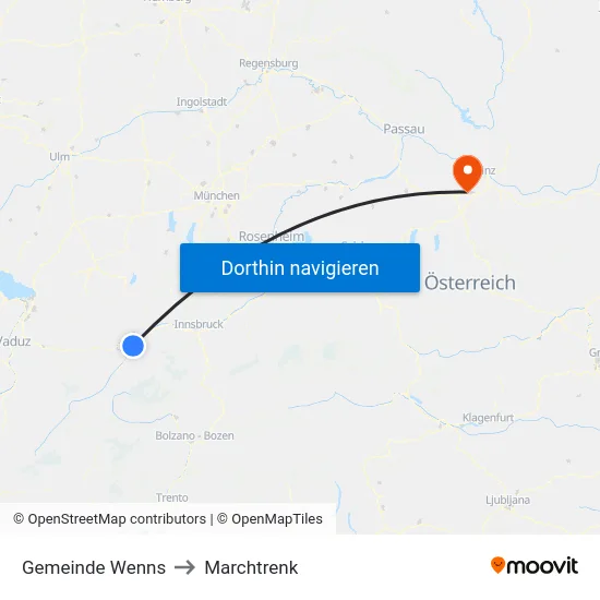 Gemeinde Wenns to Marchtrenk map