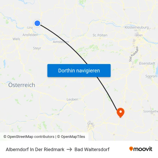 Alberndorf In Der Riedmark to Bad Waltersdorf map