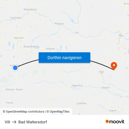 Vill to Bad Waltersdorf map