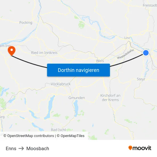 Enns to Moosbach map