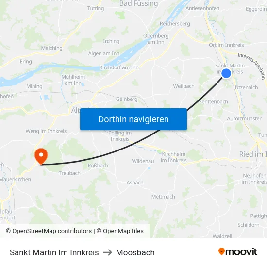 Sankt Martin Im Innkreis to Moosbach map