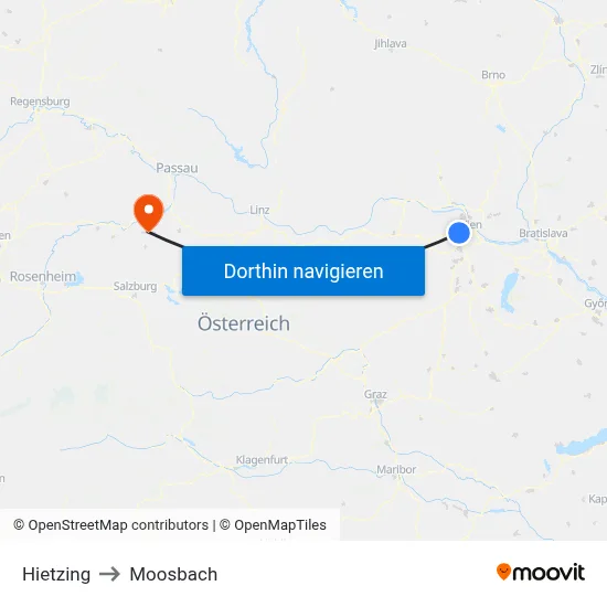 Hietzing to Moosbach map
