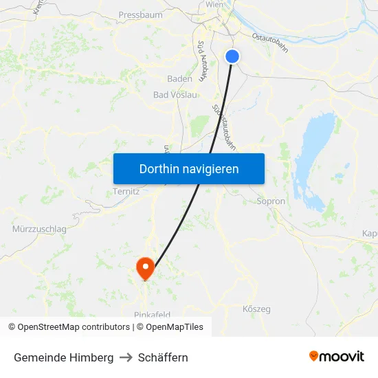 Gemeinde Himberg to Schäffern map