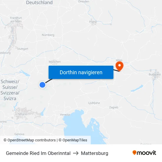 Gemeinde Ried Im Oberinntal to Mattersburg map