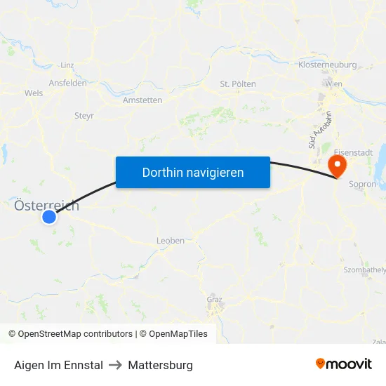 Aigen Im Ennstal to Mattersburg map