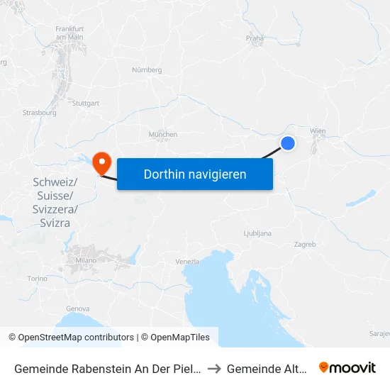Gemeinde Rabenstein An Der Pielach to Gemeinde Altach map