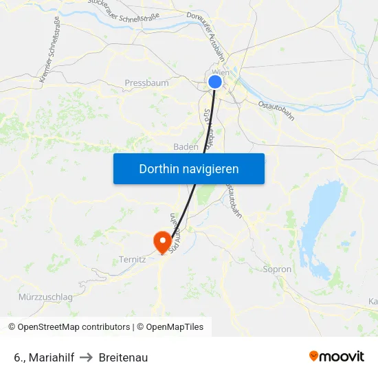 6., Mariahilf to Breitenau map