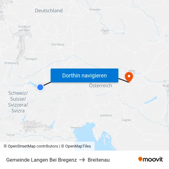 Gemeinde Langen Bei Bregenz to Breitenau map