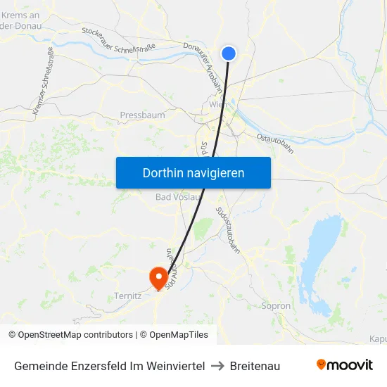 Gemeinde Enzersfeld Im Weinviertel to Breitenau map