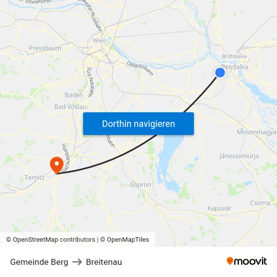 Gemeinde Berg to Breitenau map