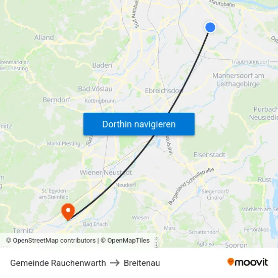 Gemeinde Rauchenwarth to Breitenau map