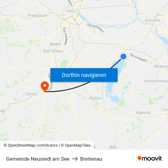 Gemeinde Neusiedl am See to Breitenau map