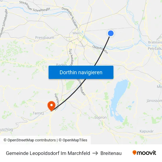 Gemeinde Leopoldsdorf Im Marchfeld to Breitenau map