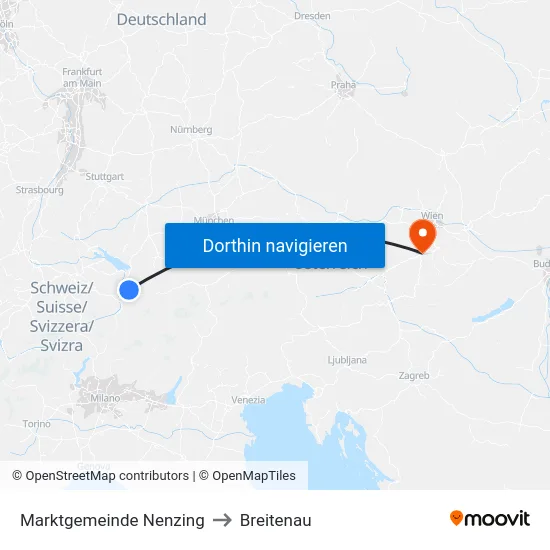 Marktgemeinde Nenzing to Breitenau map