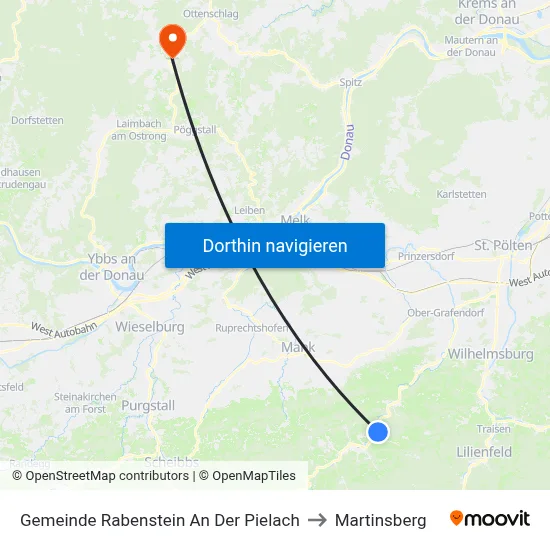 Gemeinde Rabenstein An Der Pielach to Martinsberg map