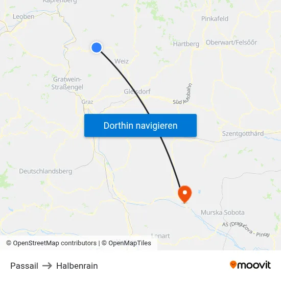 Passail to Halbenrain map