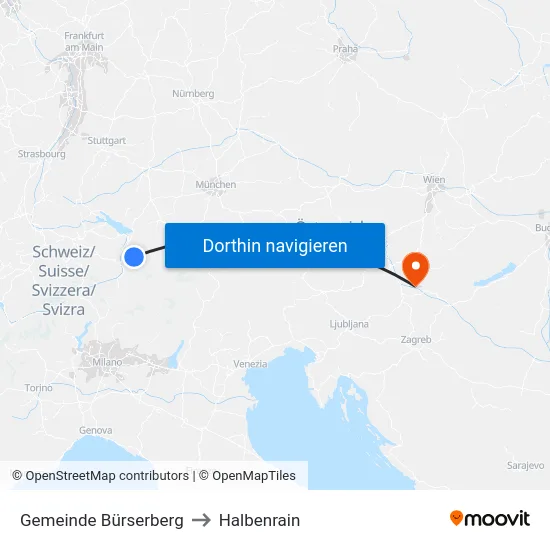 Gemeinde Bürserberg to Halbenrain map