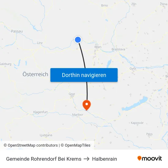 Gemeinde Rohrendorf Bei Krems to Halbenrain map