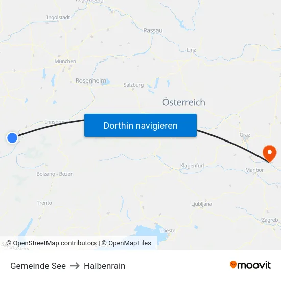 Gemeinde See to Halbenrain map