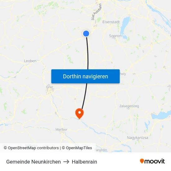 Gemeinde Neunkirchen to Halbenrain map