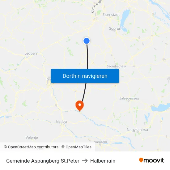 Gemeinde Aspangberg-St.Peter to Halbenrain map
