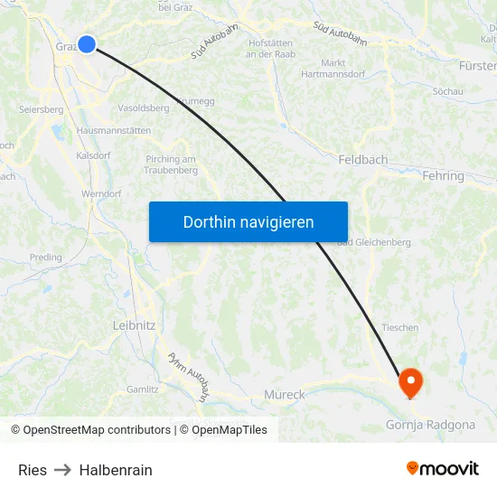 Ries to Halbenrain map