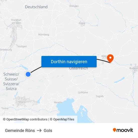 Gemeinde Röns to Gols map