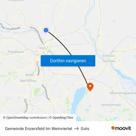 Gemeinde Enzersfeld Im Weinviertel to Gols map