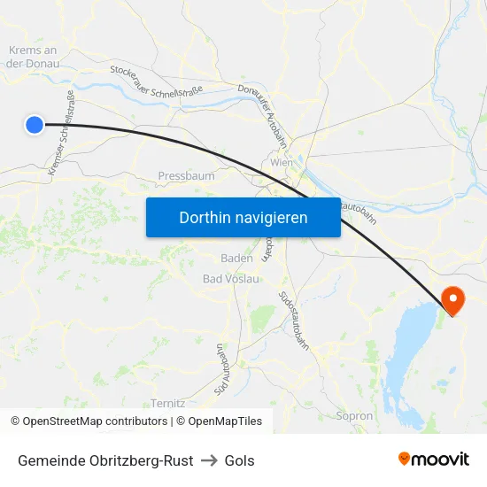 Gemeinde Obritzberg-Rust to Gols map