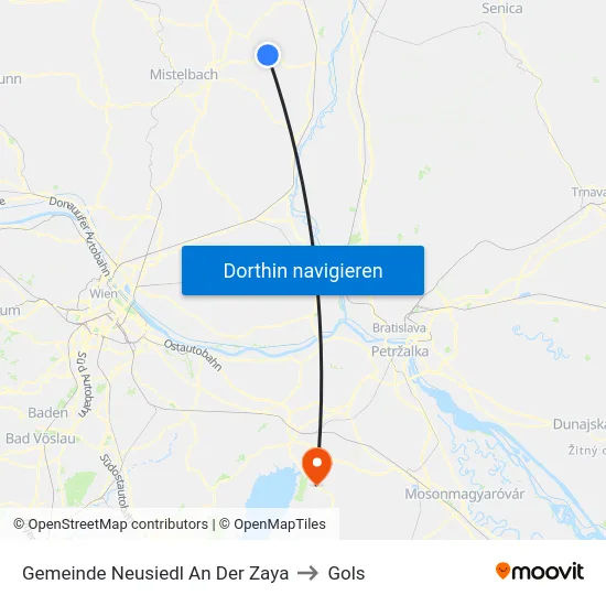Gemeinde Neusiedl An Der Zaya to Gols map