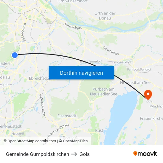 Gemeinde Gumpoldskirchen to Gols map