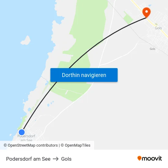 Podersdorf am See to Gols map