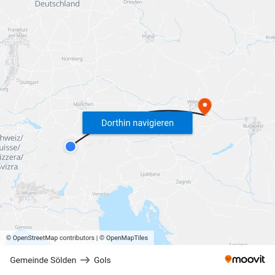 Gemeinde Sölden to Gols map
