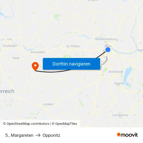 5., Margareten to Opponitz map