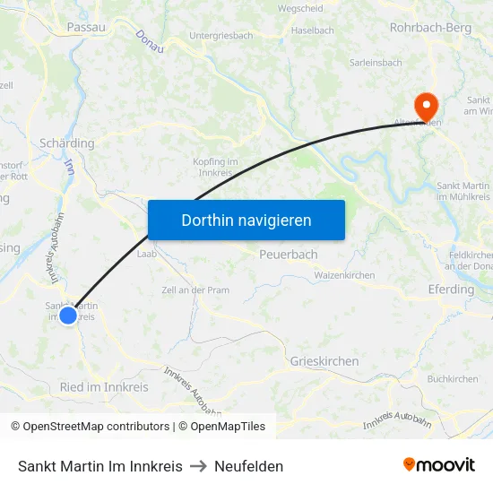Sankt Martin Im Innkreis to Neufelden map