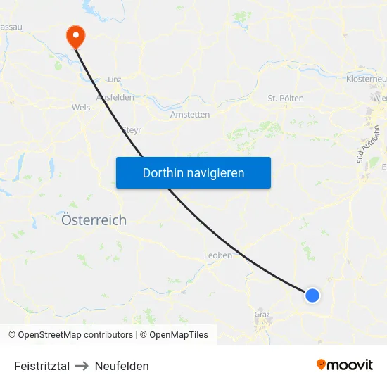 Feistritztal to Neufelden map