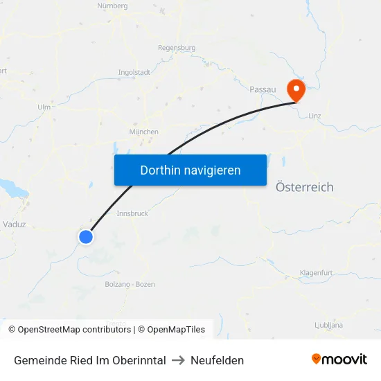 Gemeinde Ried Im Oberinntal to Neufelden map