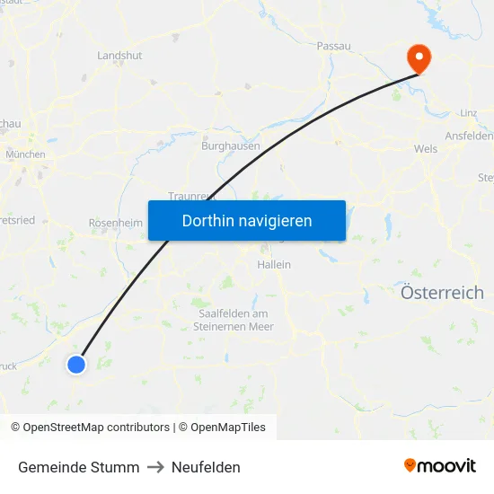 Gemeinde Stumm to Neufelden map