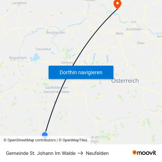 Gemeinde St. Johann Im Walde to Neufelden map