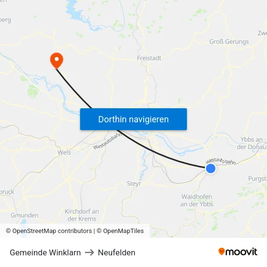 Gemeinde Winklarn to Neufelden map