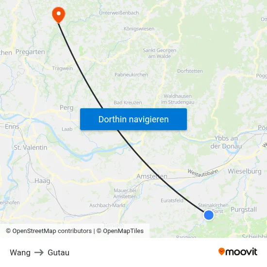 Wang to Gutau map