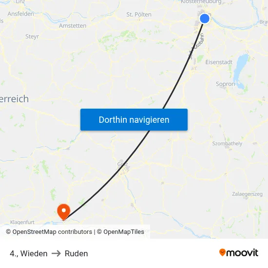4., Wieden to Ruden map