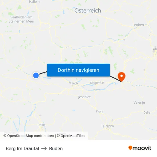 Berg Im Drautal to Ruden map